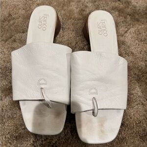 Franco Sarto Women's Cream Mules